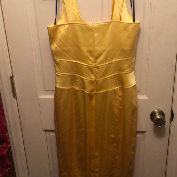 Calvin Klein yellow satin cocktail dressNever worn - Picture 2 of 2